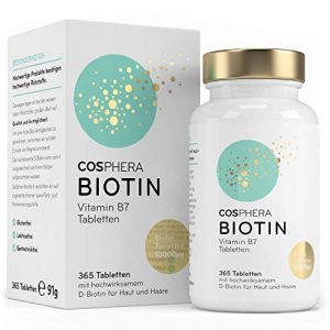 Biotin Cosphera Tabletten, hochdosiert mit 10.000 mcg D