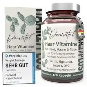 Biotin donivital haar vitamine 27 wirkstoffe