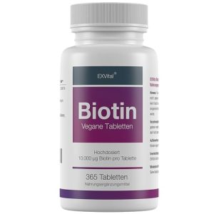 Biotin EXVital, für Haare, Haut und Fingernägel, hochdosiert