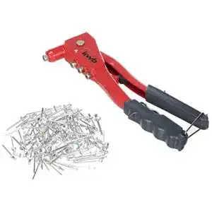 Blindnietzange kwb set niet zange inkl 100 aluminium nieten