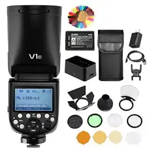 Blitzgeraete godox v1 v1 c blitz fuer canon blitzgeraet mit ak r1