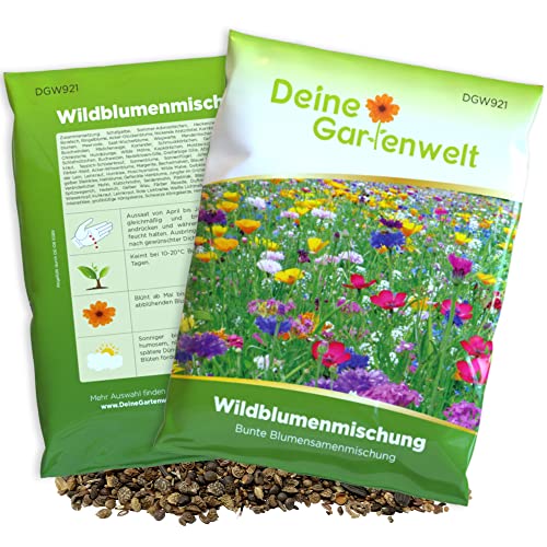 Blumenwiese-Samen Deine Gartenwelt Wildblumenmischung – 100 g Samen
