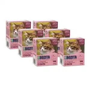 Bozita katzenfutter bozita haeppchen in gelee mit rinderhack multibox