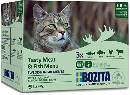 Bozita-Katzenfutter Bozita Multibox Mixpack Lachs, Barsch, Rind