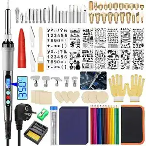 Brandmalkolben twbest 80w brandmalerei loetkolben set 108pcs