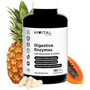Bromelain Hivital Foods Verdauungsenzyme, 180 vegane Kapseln