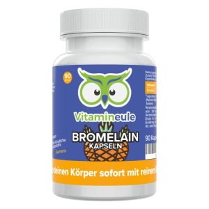 Bromelain Vitamineule Kapseln, hochdosiert, 400 mg / 960 F.I.P - bromelain vitamineule kapseln hochdosiert 400 mg 960 f i p