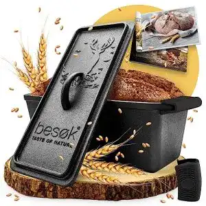 Brotbackform mit deckel besok besok inkl rezeptheft 28cm