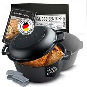 Brotbackform mit deckel liebthal gusseisen topf brot backen