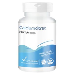 Calcium Vitamintrend 900mg, aus Citrat, 240 vegane Tabletten - calcium vitamintrend 900mg aus citrat 240 vegane tabletten