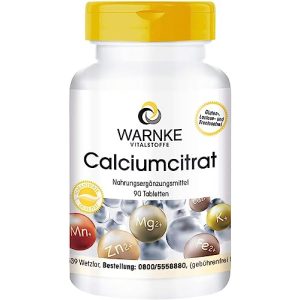 Calcium WARNKE VITALSTOFFE citrat, 300mg pro Tablette, 90 Tabl.