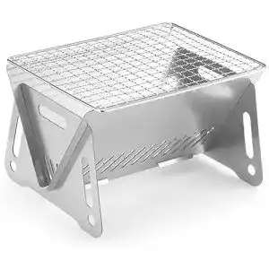 Camping grill lixiin holzkohlegrill picknickgrill edelstahl kleiner