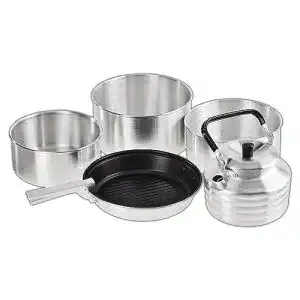 Camping kochgeschirr edelstahl black crevice camping kochset