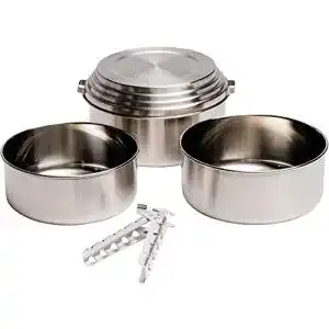 Camping kochgeschirr edelstahl solo stove 3 teiliges camping