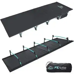 Campingliege fe active kompaktes klappbett aus vollaluminium