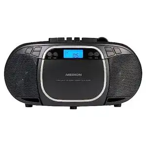 Cd player mit kassettendeck medion e66476 stereo sound