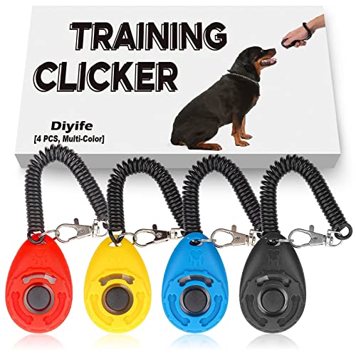 Clicker Diyife Hunde, 4 Stück Trainings- mit Handschlaufe, Klicker