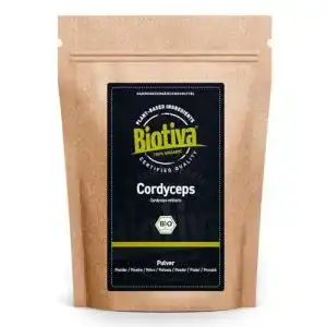 Cordyceps biotiva pulver bio 250g 2x125g militaris kernkeulen
