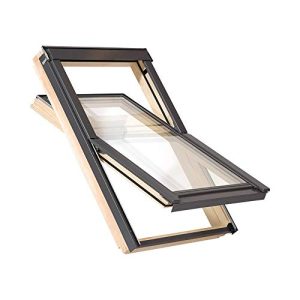 Dachfenster 55 x 72 cm der Marke Solstro Premium Holzschwingfenster