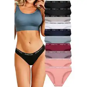 Damen slips finetoo 10er pack baumwoll slips damen atmungsaktiv