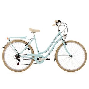 Bicicleta feminina KS Cycling city bike 28” Casino azul claro 6 marchas RH 53 cm