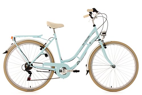 Bicicleta feminina KS Cycling city bike 28” Casino azul claro 6 marchas RH 53 cm