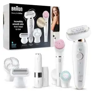 Damenrasierer gesicht braun silk epil 9 flex beauty set epilierer