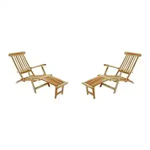 Deckchair teak sam 2er set gartenliege puccon