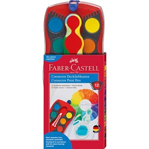 Faber-Castell 125030 boîte de peinture opaque – boîte de peinture CONNECTEUR