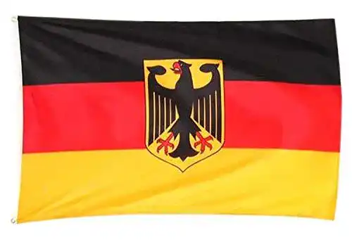 Deutschlandflagge mit Adler 90 x 150 cm – Wetterfest und langlebig