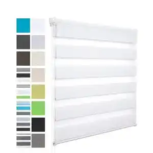 Doppelrollo woltu klemmfix ohne bohren weiss 80x150cm bxh