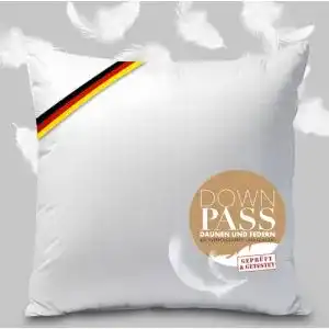 Dreikammer kopfkissen knerst daunenkissen 80x80 federkissen