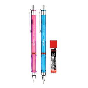 Druckbleistift rOtring Visuclick | 0,5 mm | 2 Stück | mit 24 HB Minen - druckbleistift rotring visuclick 05 mm 2 stueck mit 24 hb minen