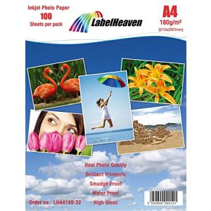 Druckerpapier LabelHeaven LH-A4180-32 Fotopapier, A4, 210 x 297 mm