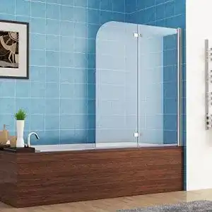 Duschabtrennung miqu 120 x 140 cm badewannen 2 tlg