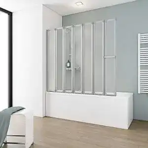 Duschabtrennung schulte faltbar fuer badewanne 159 x 140 cm