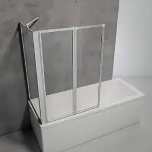 Duschabtrennung schulte fuer badewanne smart hoehe 121 cm