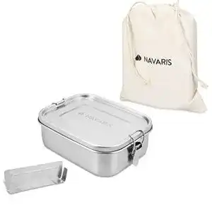 Edelstahl brotdose navaris brotdose lunch box brotbox aus edelstahl