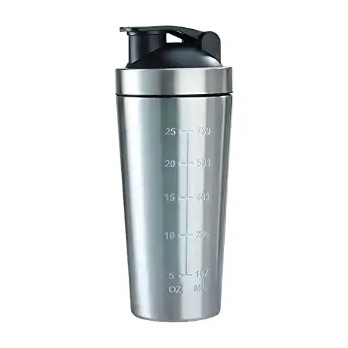 Edelstahl Protein Shaker Luckxing 750/500ml für Fitness und Getränke