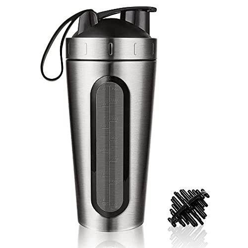 Shaker in acciaio inossidabile Manfore Shaker proteico, shaker dietetico, bottiglia d'acqua