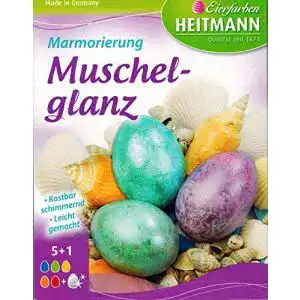 Eierfarben heitmann ostern eierfarbe marmorierung muschelglanz