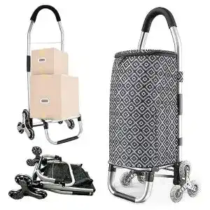 Einkaufstrolley treppensteiger belegao 50 liter einkaufstrolley