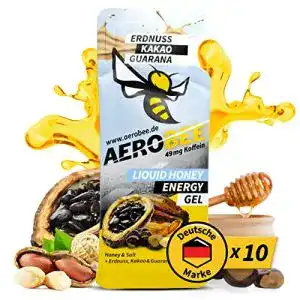 Energiegel aerobee energy liquid gel erdnuss kakao guarana