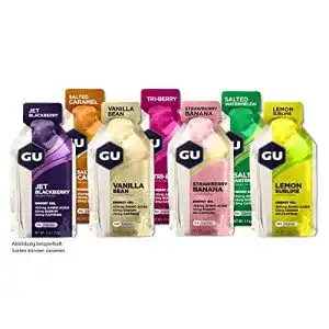 Energiegel gu energy gel testpaket verschiedene sorten 7 x 32g 224 g