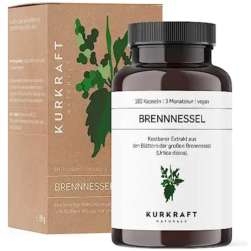 Entwässerungstabletten mit Brennnessel Extrakt von Kurkraft, 180 Kapseln