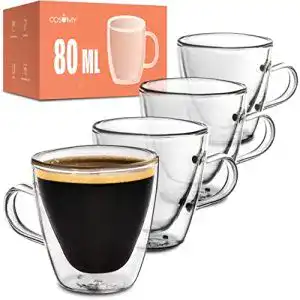Espresso tassen cosumy 4 doppelwandige thermoglaeser