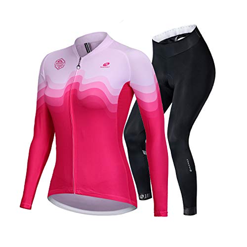 Fahrradbekleidung Damen NUCKILY Damen Blumen Radtrikot