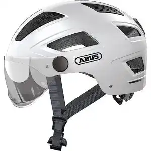 Fahrradhelm mit visier abus 86998 fahrradhelm weiss polar white