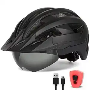 Fahrradhelm mit visier funwict fuer herren damen