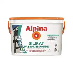 Fassadenfarbe alpina silikat 10 liter weiss matt